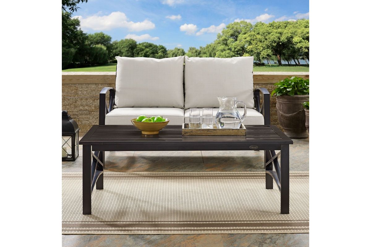 Kaplan Coffee Table in Oiled Bronze at GardnerWhite