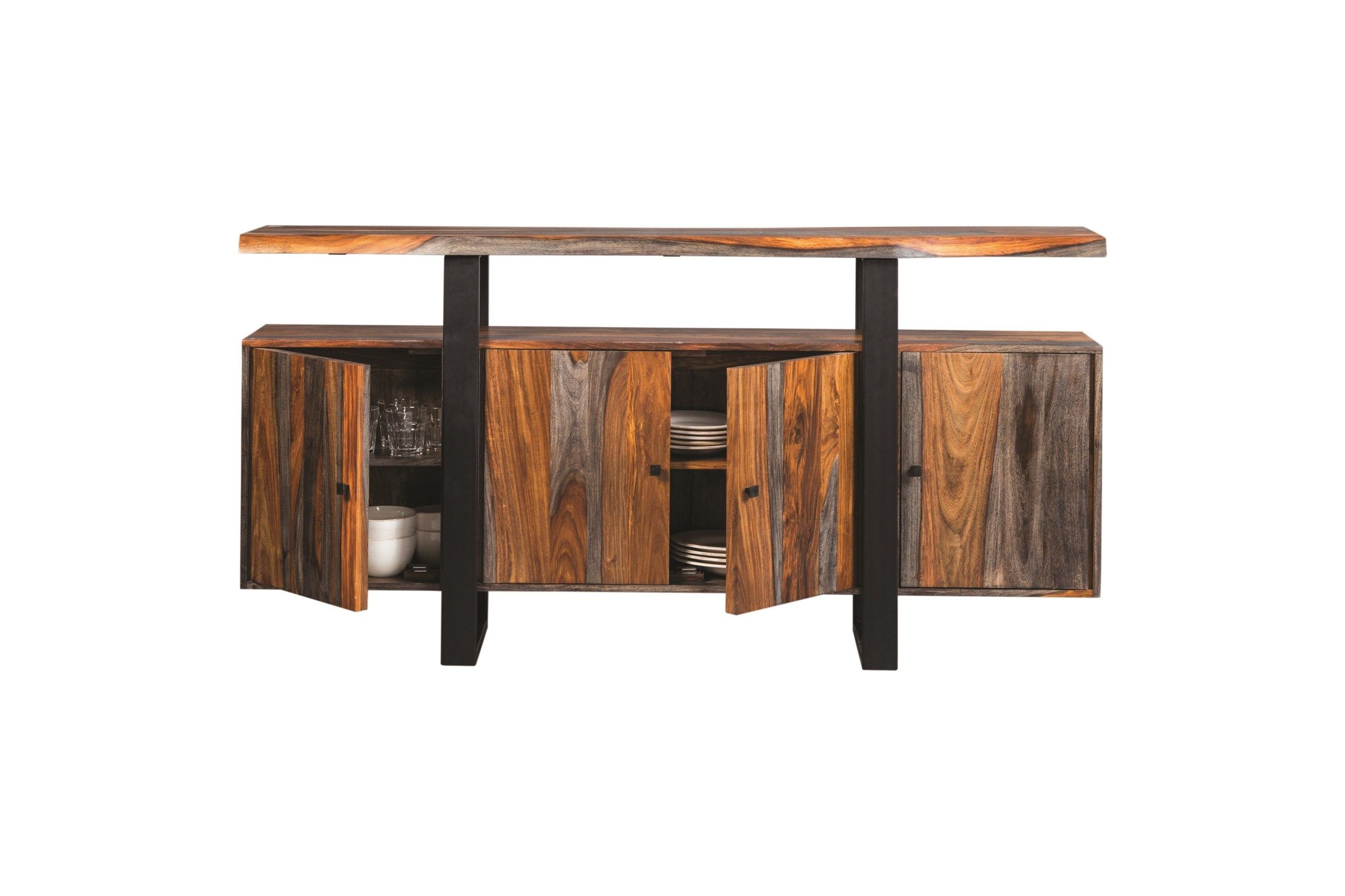 Scott Living Jamestown Rustic Sheesham Wood Server at GardnerWhite