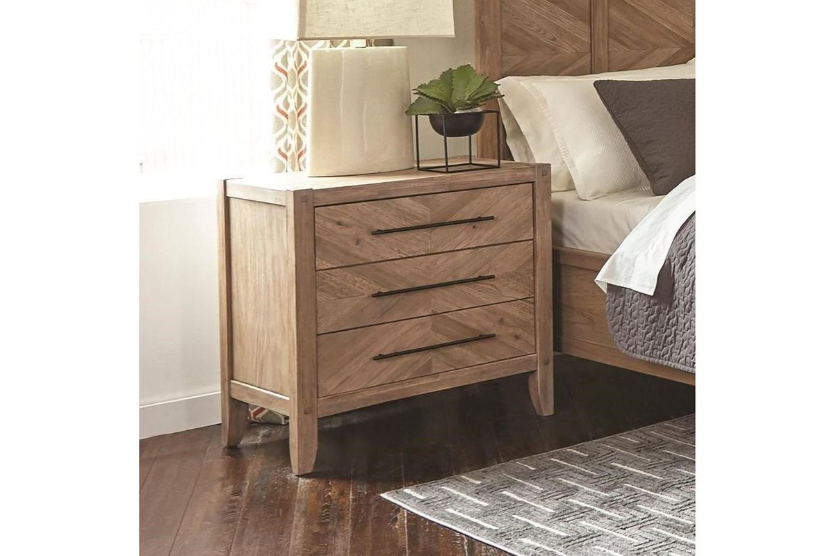 Scott Living Auburn WhiteWashed Nightstand at GardnerWhite