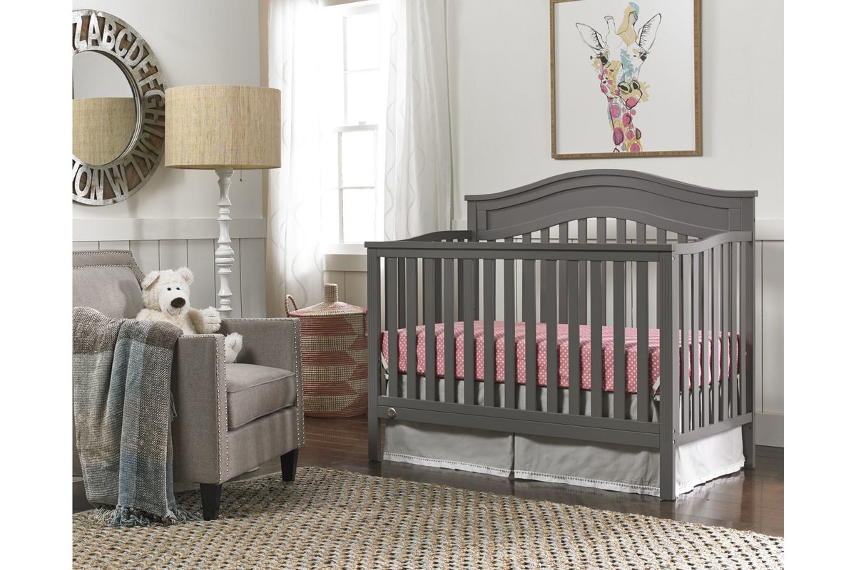 FisherPrice Aubree Convertible Crib in Stormy Grey by Bivona