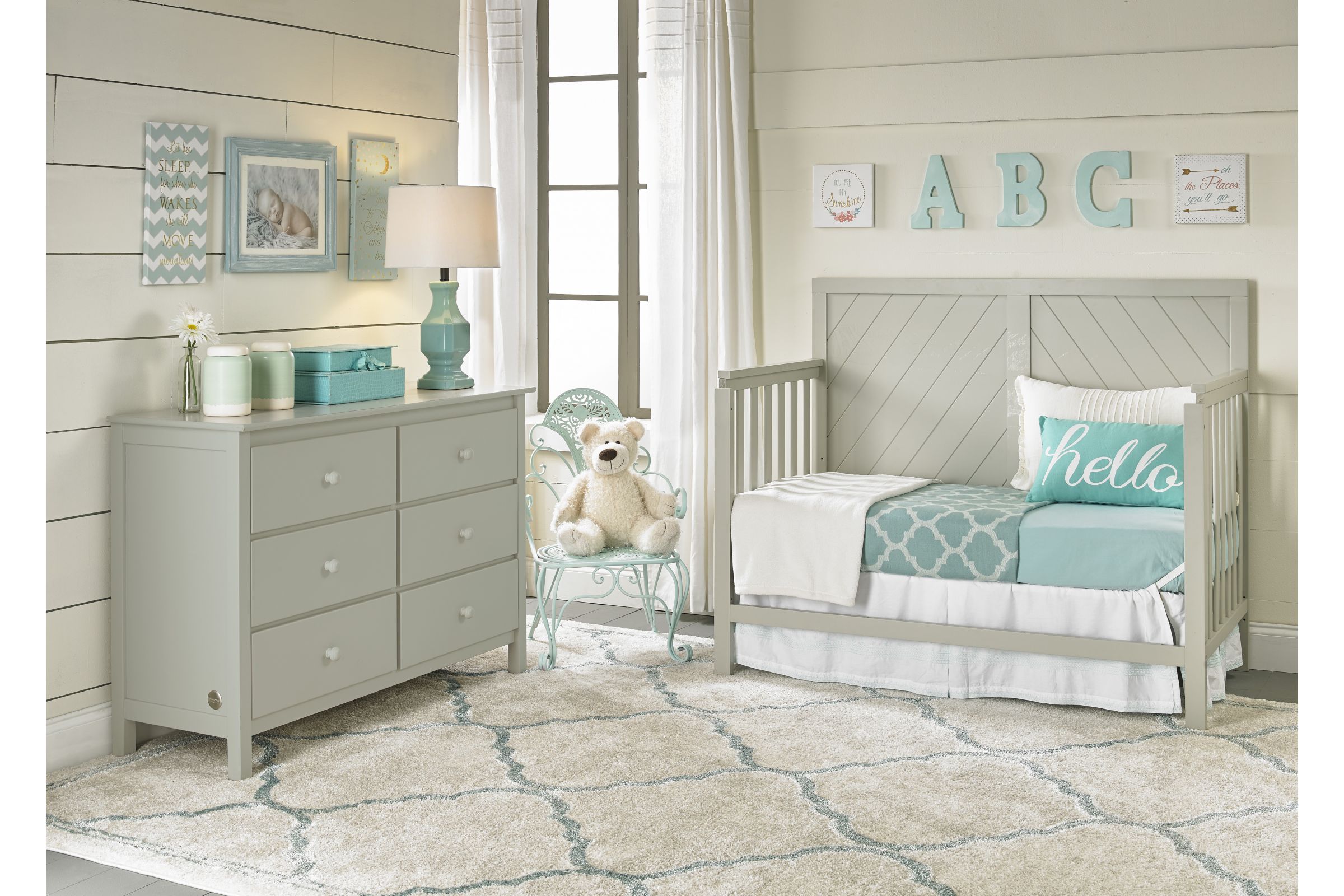 FisherPrice Buckland Convertible Crib in Misty Grey by Bivona