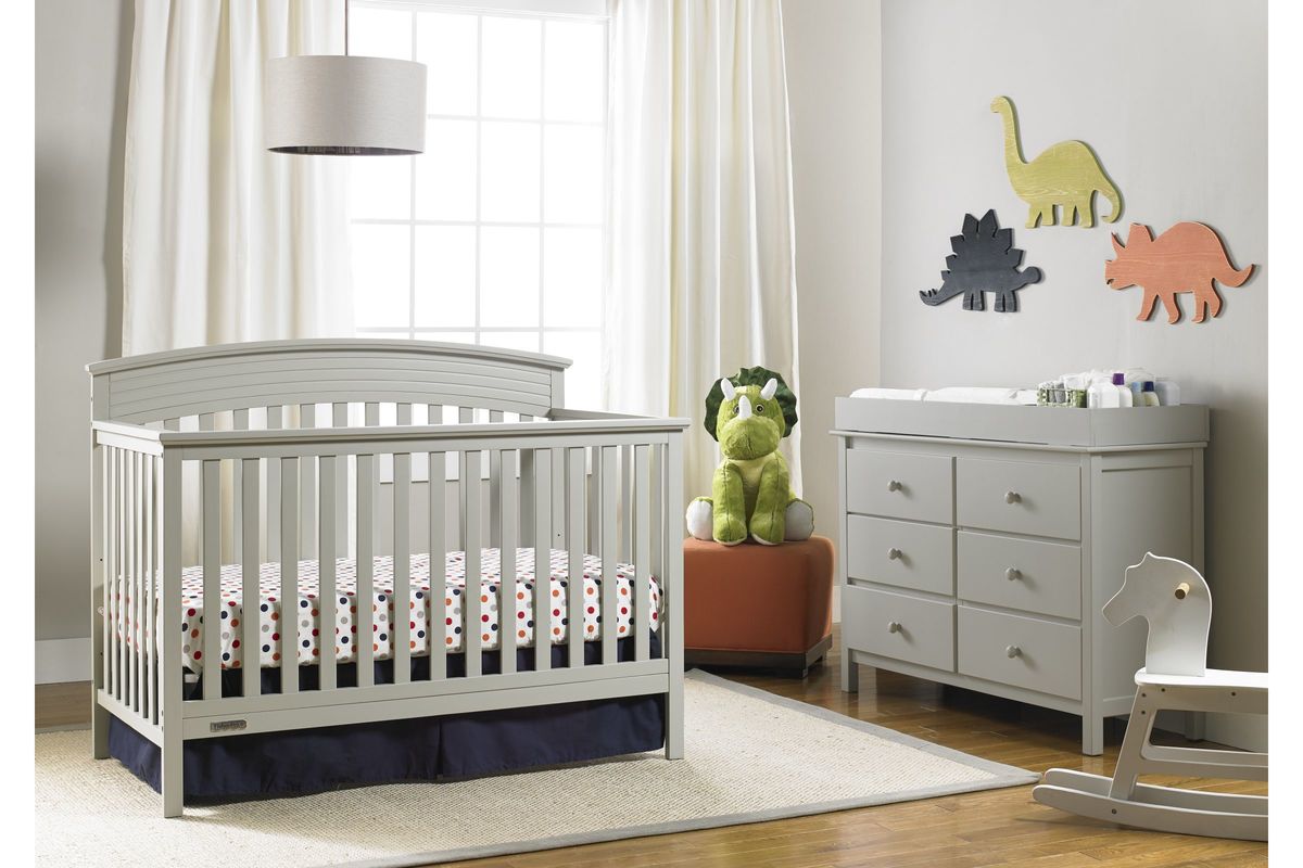 FisherPrice Shelburne Convertible Crib in Misty Grey by Bivona