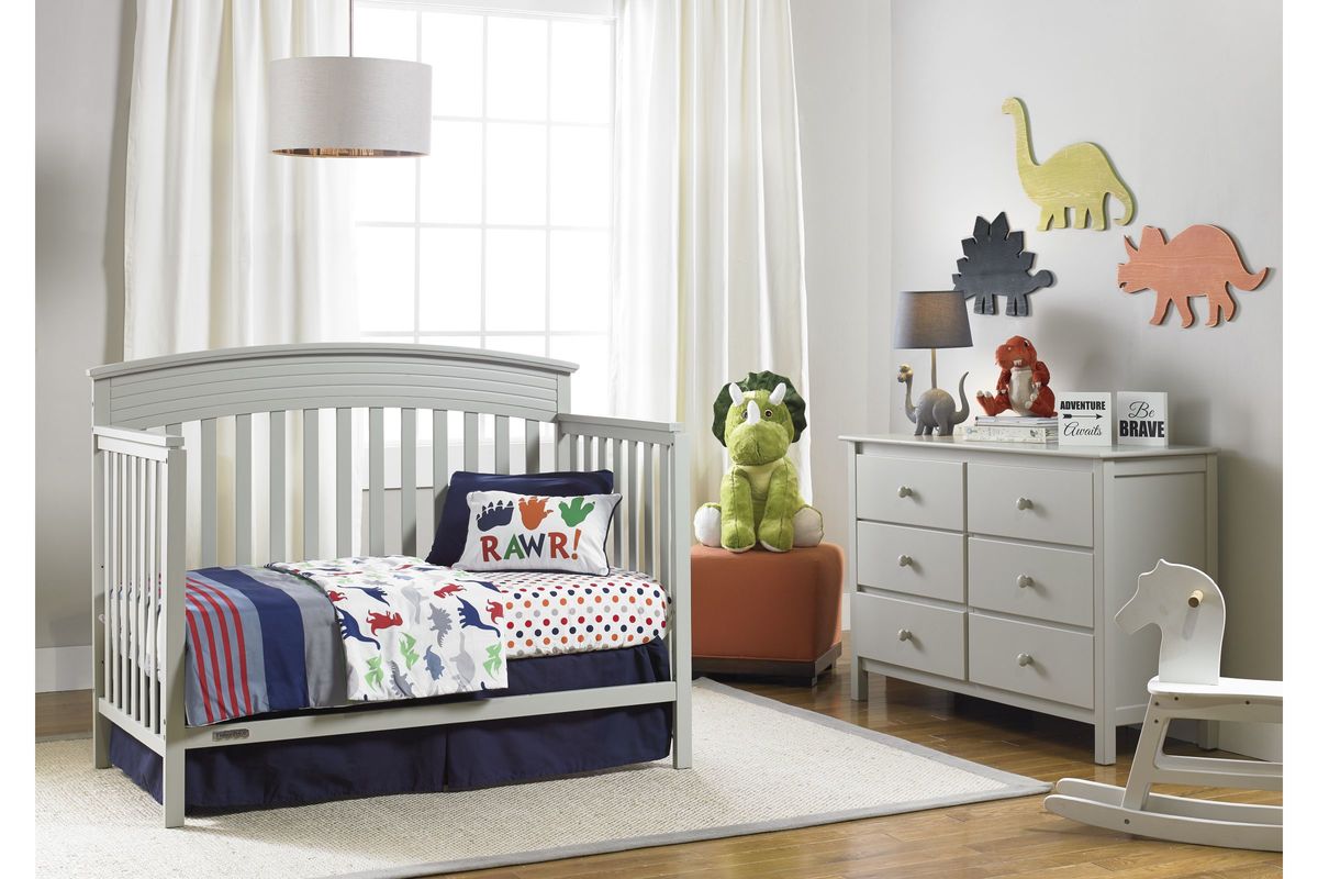 FisherPrice Shelburne Convertible Crib in Misty Grey by Bivona