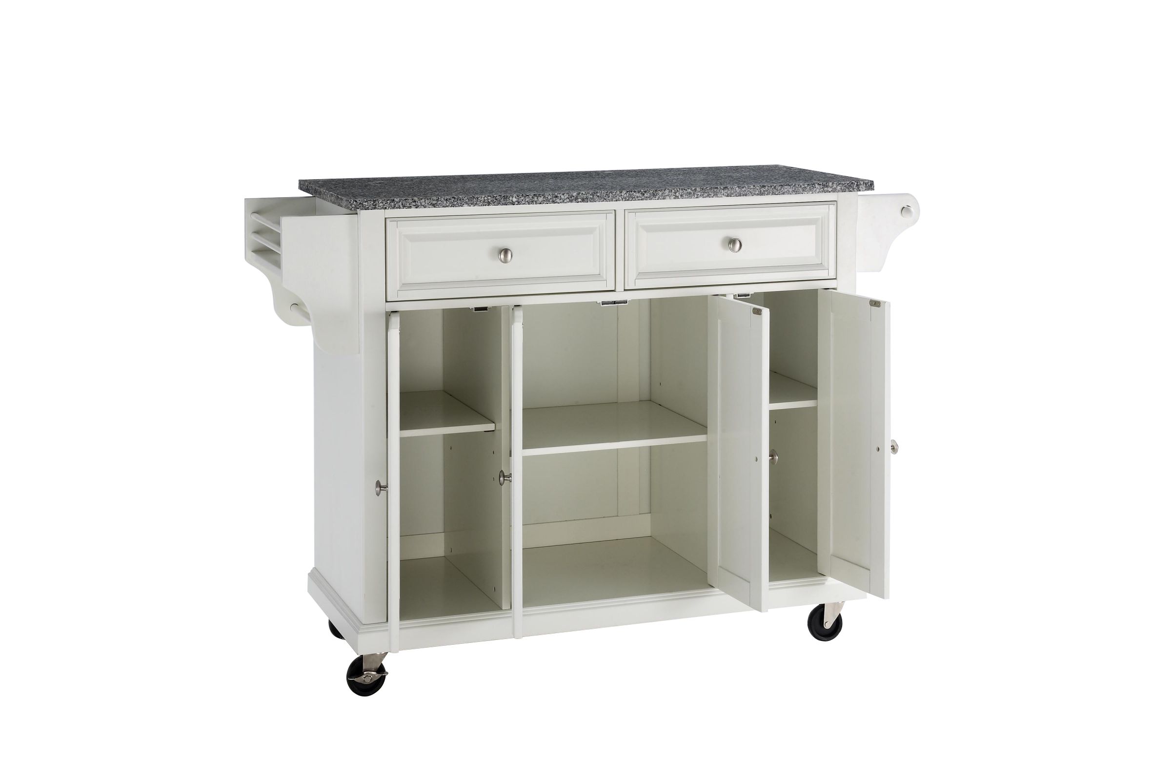 Solid Granite Top Kitchen Cart/Island in White at GardnerWhite