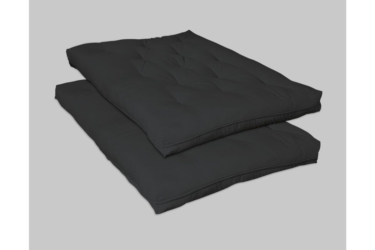 Black 75" Deluxe Innerspring Futon Mattress Pad at GardnerWhite