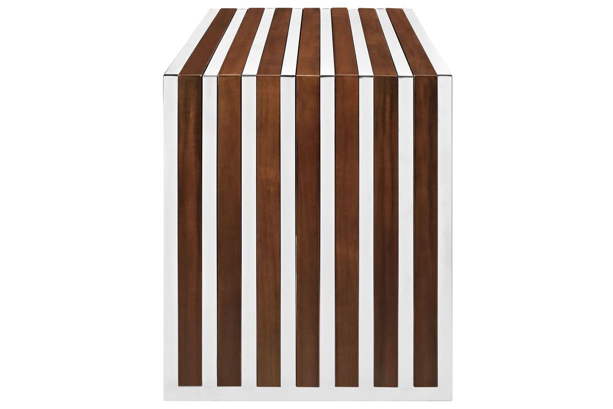 Gridiron Small Wood Inlay Bench at GardnerWhite