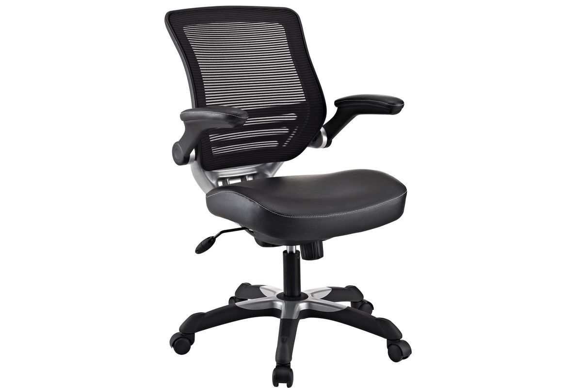 Edge Vinyl Office Chair in Black at GardnerWhite