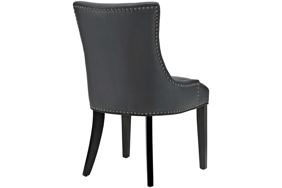 Marquis Faux Leather Dining Chair in Black at GardnerWhite