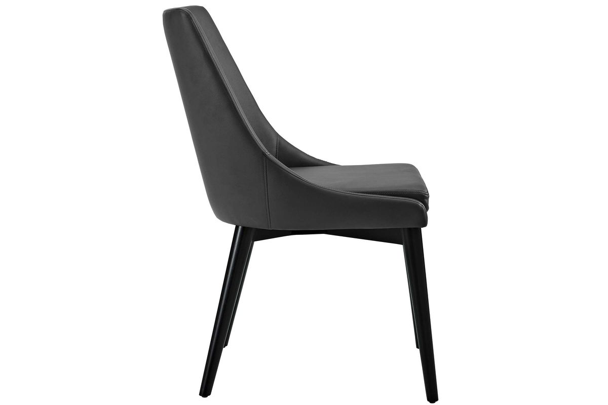 Viscount Vinyl Dining Chair in Black at GardnerWhite