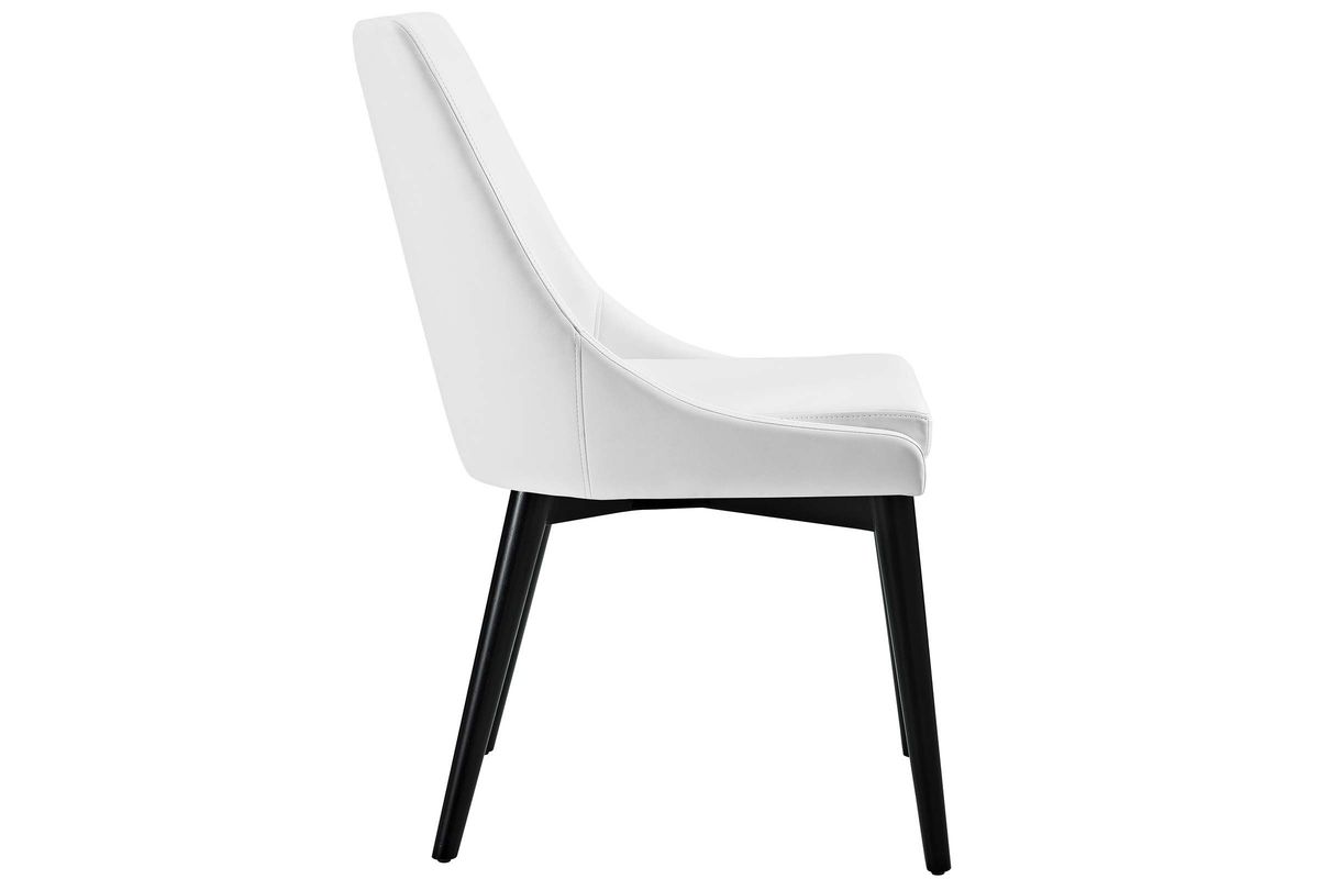 Viscount Vinyl Dining Chair in White at GardnerWhite
