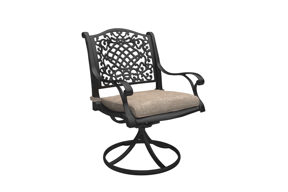 Rose View Outdoor Swivel Chair by Ashley® at GardnerWhite