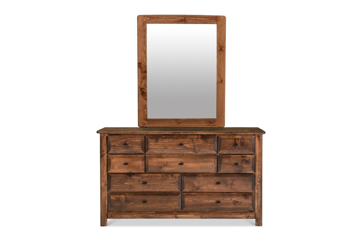 Laguna Chestnut Dresser + Mirror at GardnerWhite