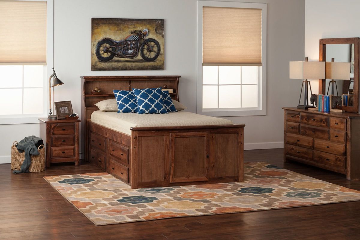 Laguna Chestnut Dresser + Mirror at GardnerWhite