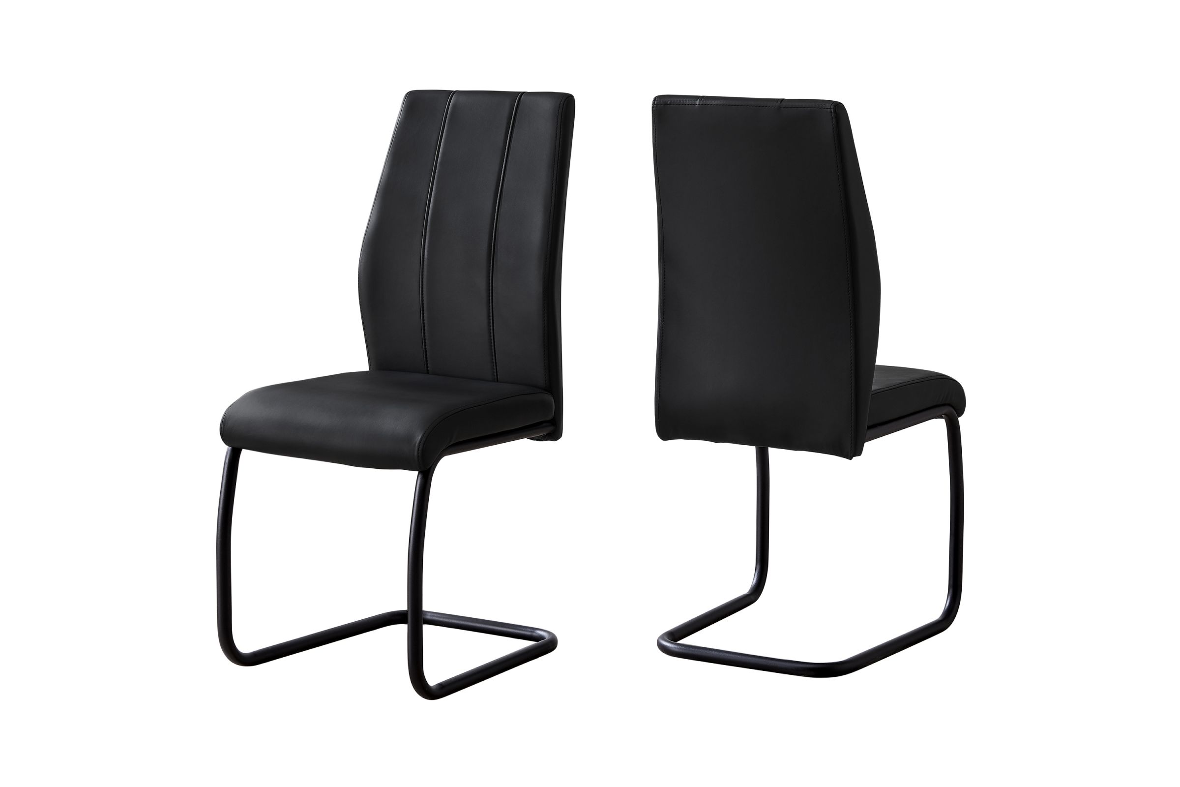 Black Faux Leather Dining Chair Set of 2 at GardnerWhite