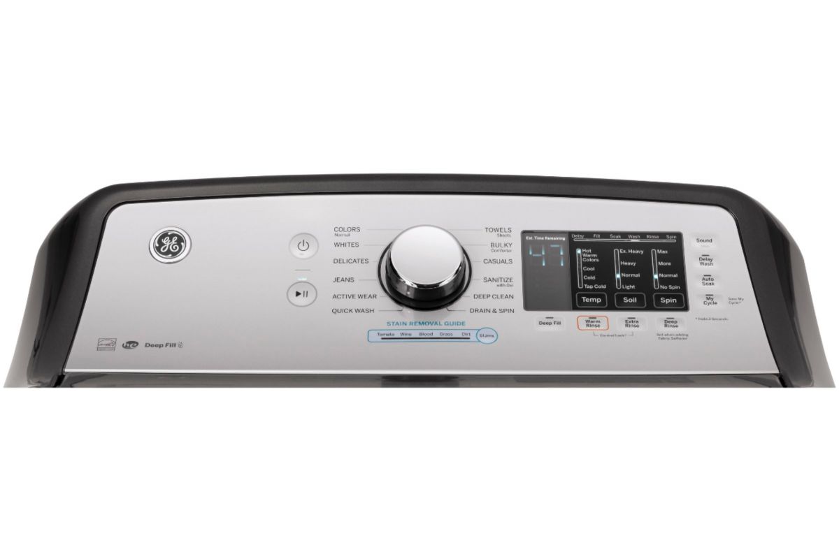 GE 4.6 Cu. Ft. 12Cycle HighEfficiency TopLoading Washer Diamond Gray