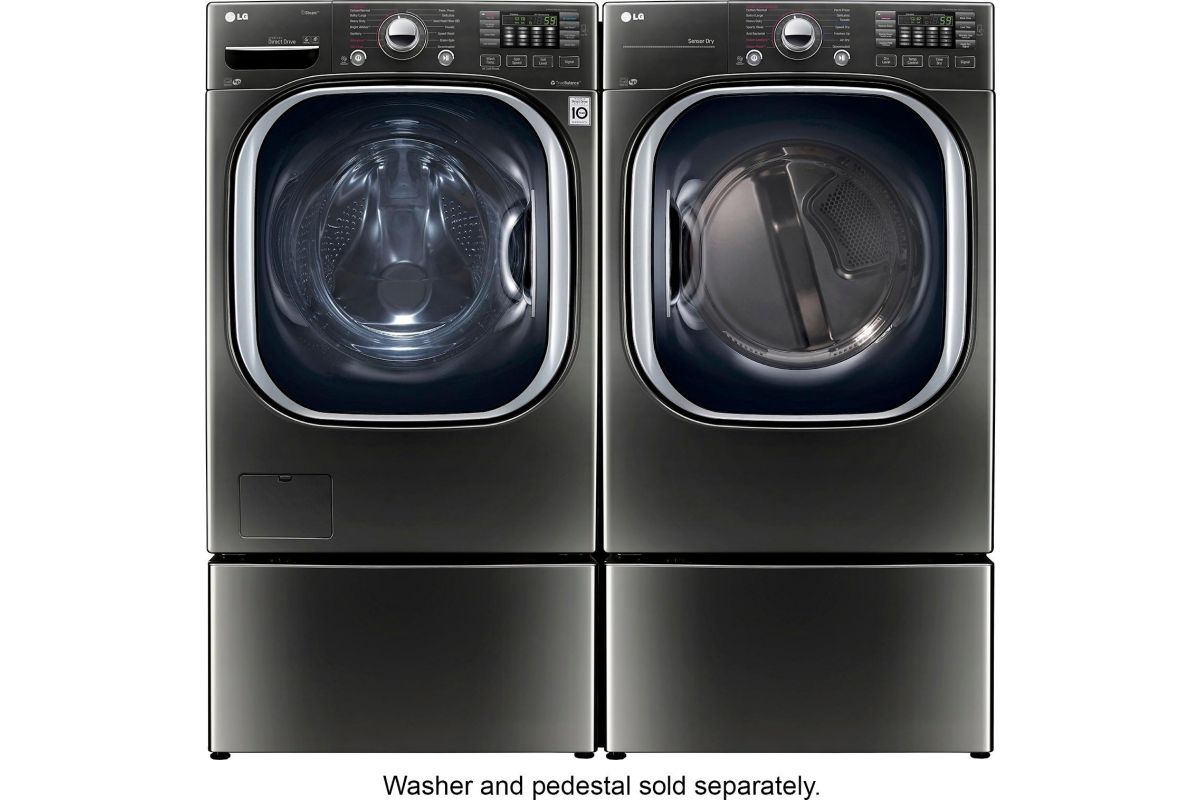 LG 7.4 Cu. Ft. 14Cycle Gas Dryer with Steam Black stainless steel
