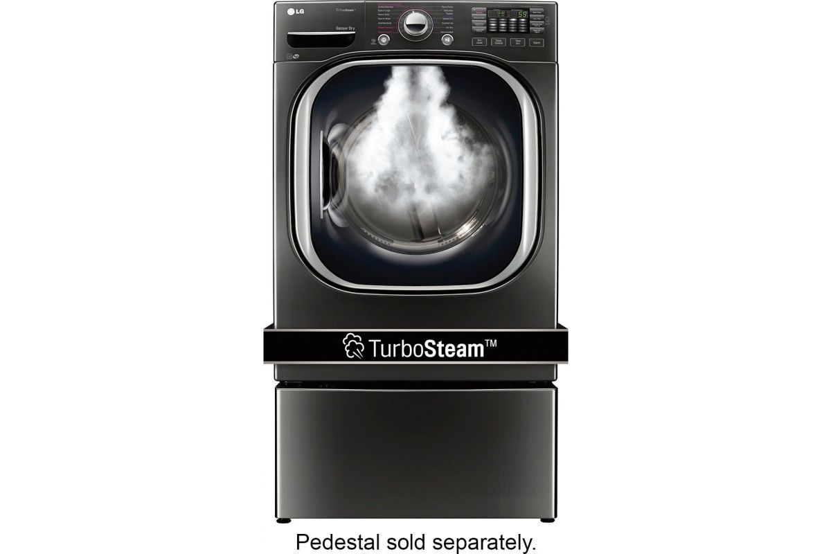 LG 7.4 Cu. Ft. 14Cycle Gas Dryer with Steam Black stainless steel