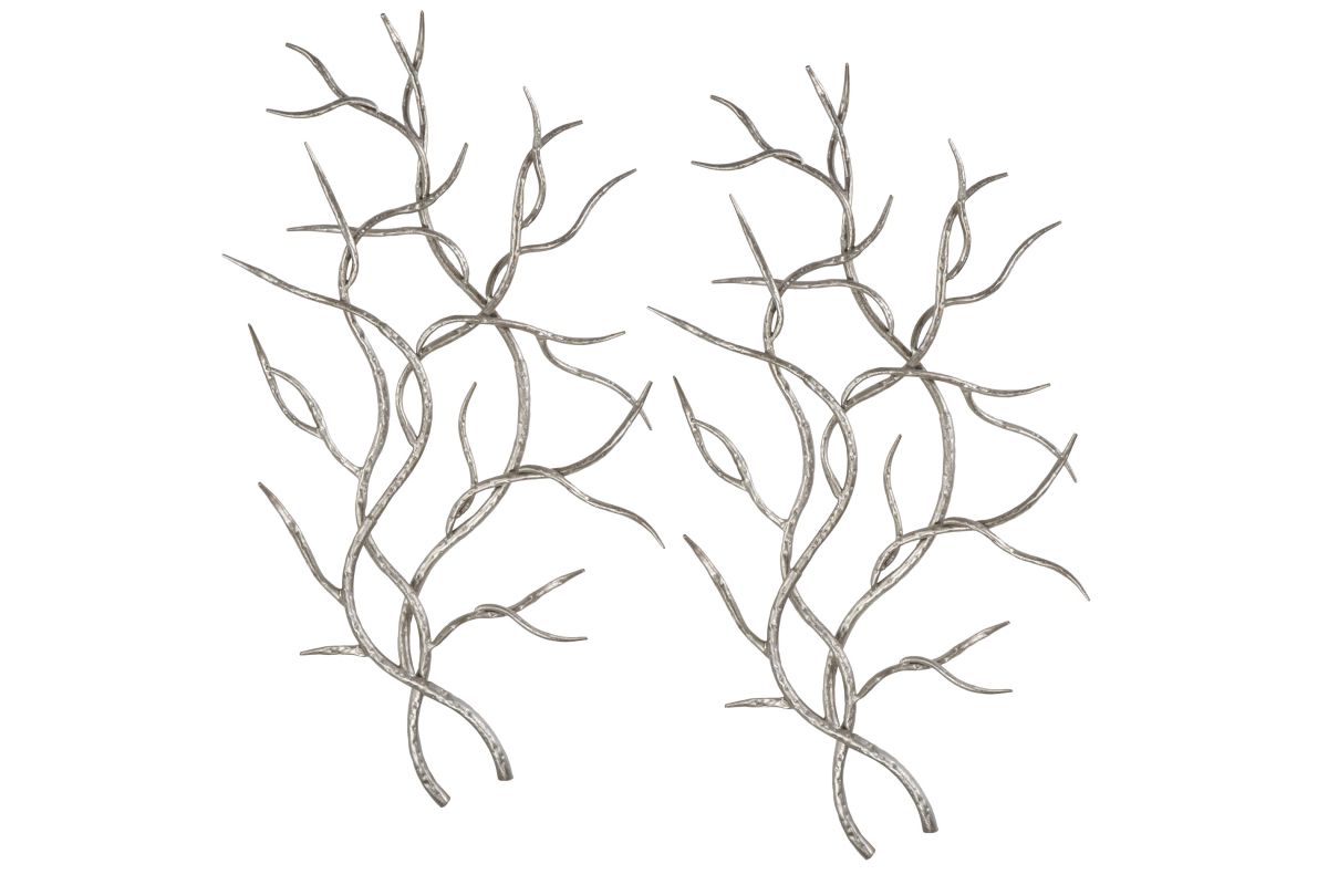Silver Branches Wall Art Set of 2 at GardnerWhite