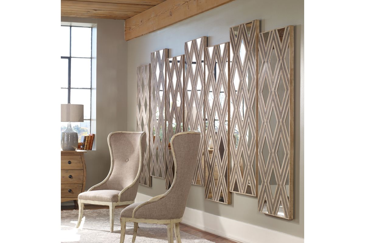 Tahira Geometric Argyle Pattern Wall Mirror at GardnerWhite