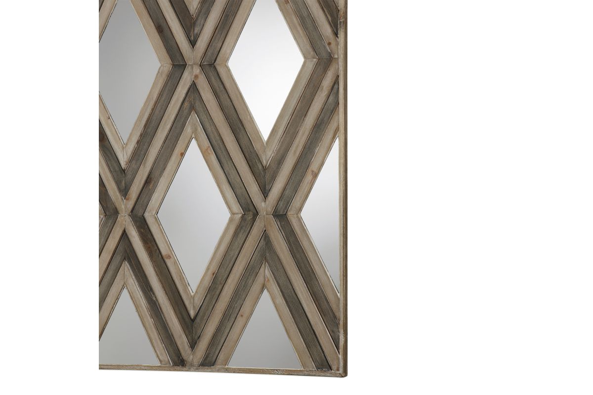 Tahira Geometric Argyle Pattern Wall Mirror at GardnerWhite