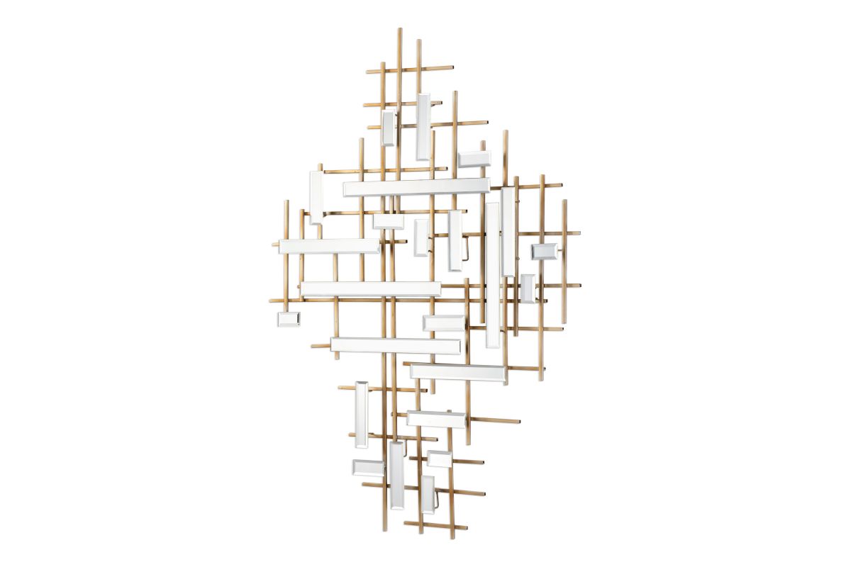 Apollo Gold & Mirrored Wall Art at GardnerWhite