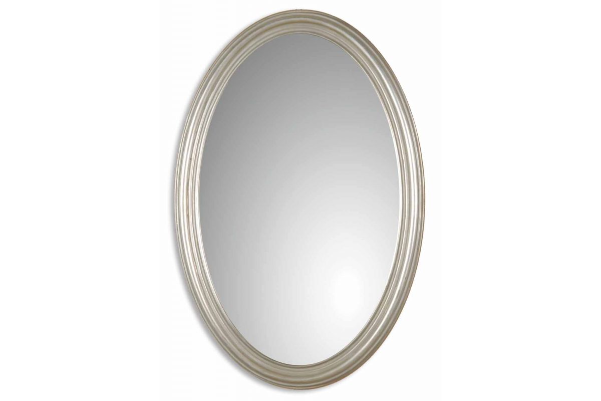 Franklin Oval Silver Mirror at GardnerWhite