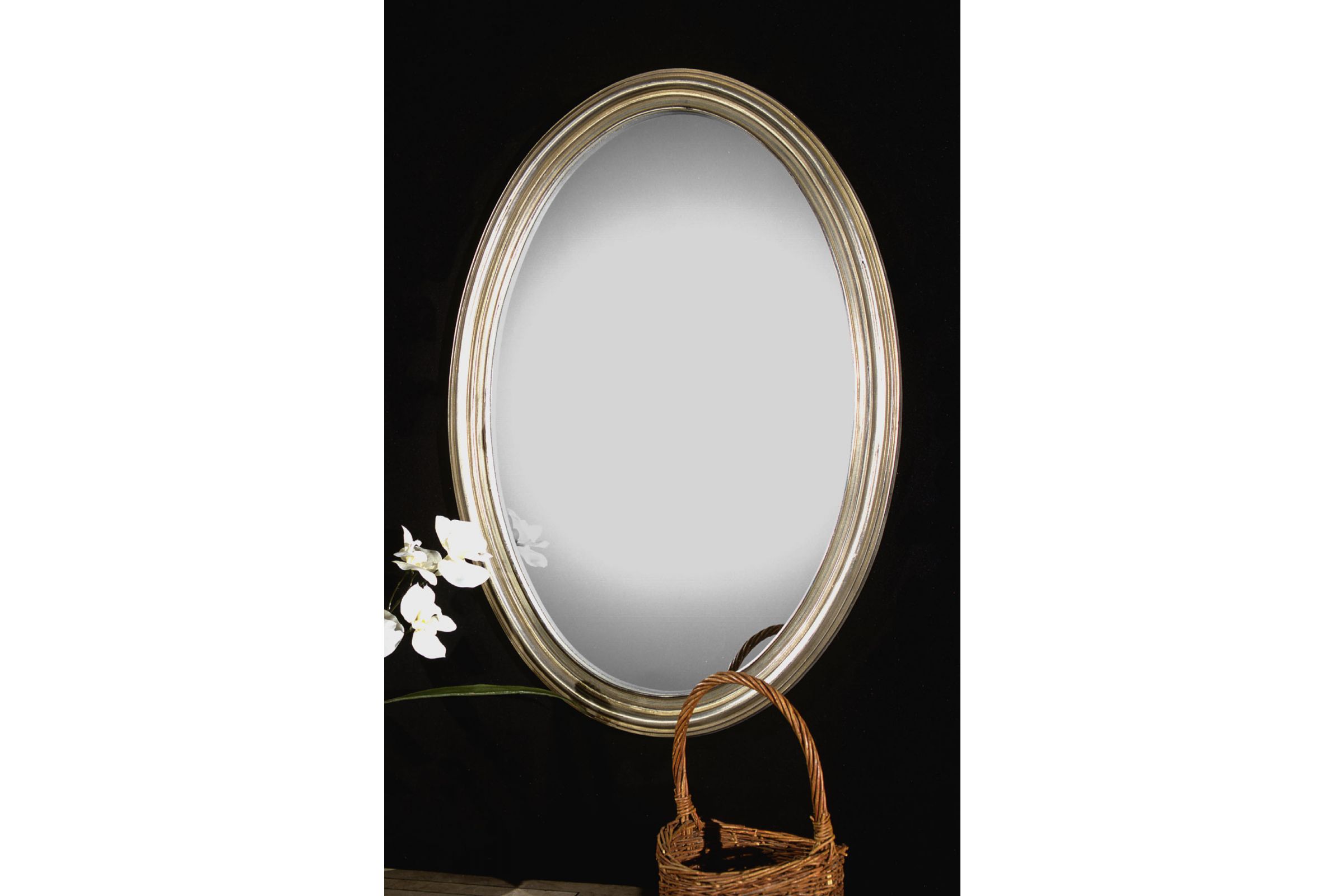 Franklin Oval Silver Mirror at GardnerWhite