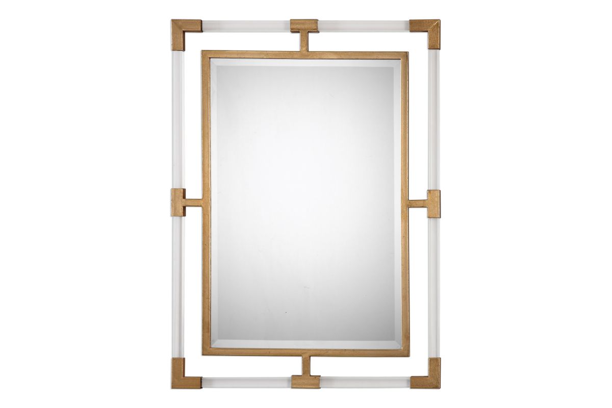 Balkan Modern Gold Wall Mirror at GardnerWhite