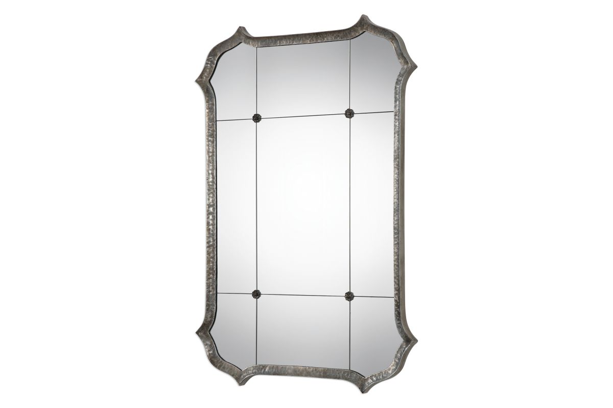 Lesina Hammered Silver Mirror at GardnerWhite
