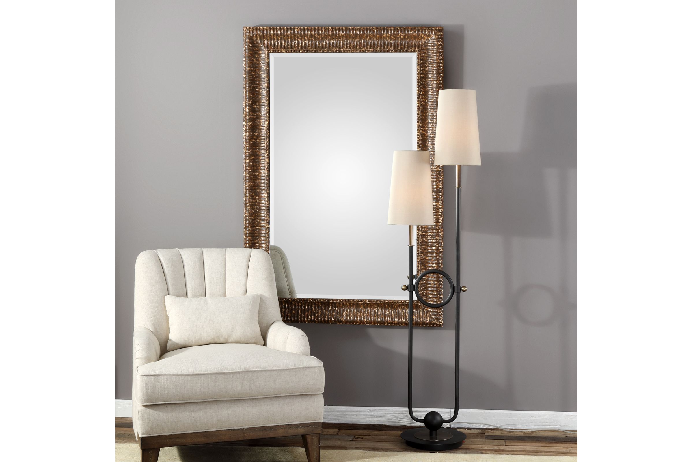 Armadale Mahogany Bronze Large Mirror at GardnerWhite