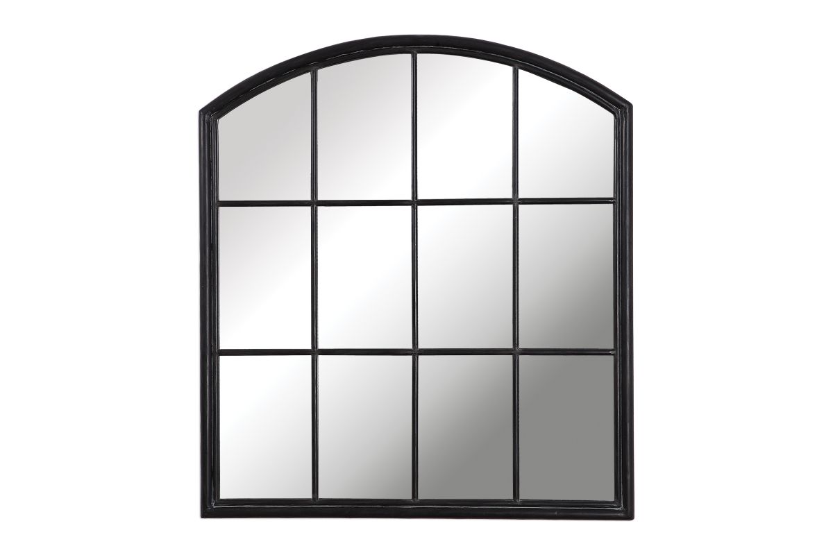 Lyda Aged Black Arch Mirror at GardnerWhite