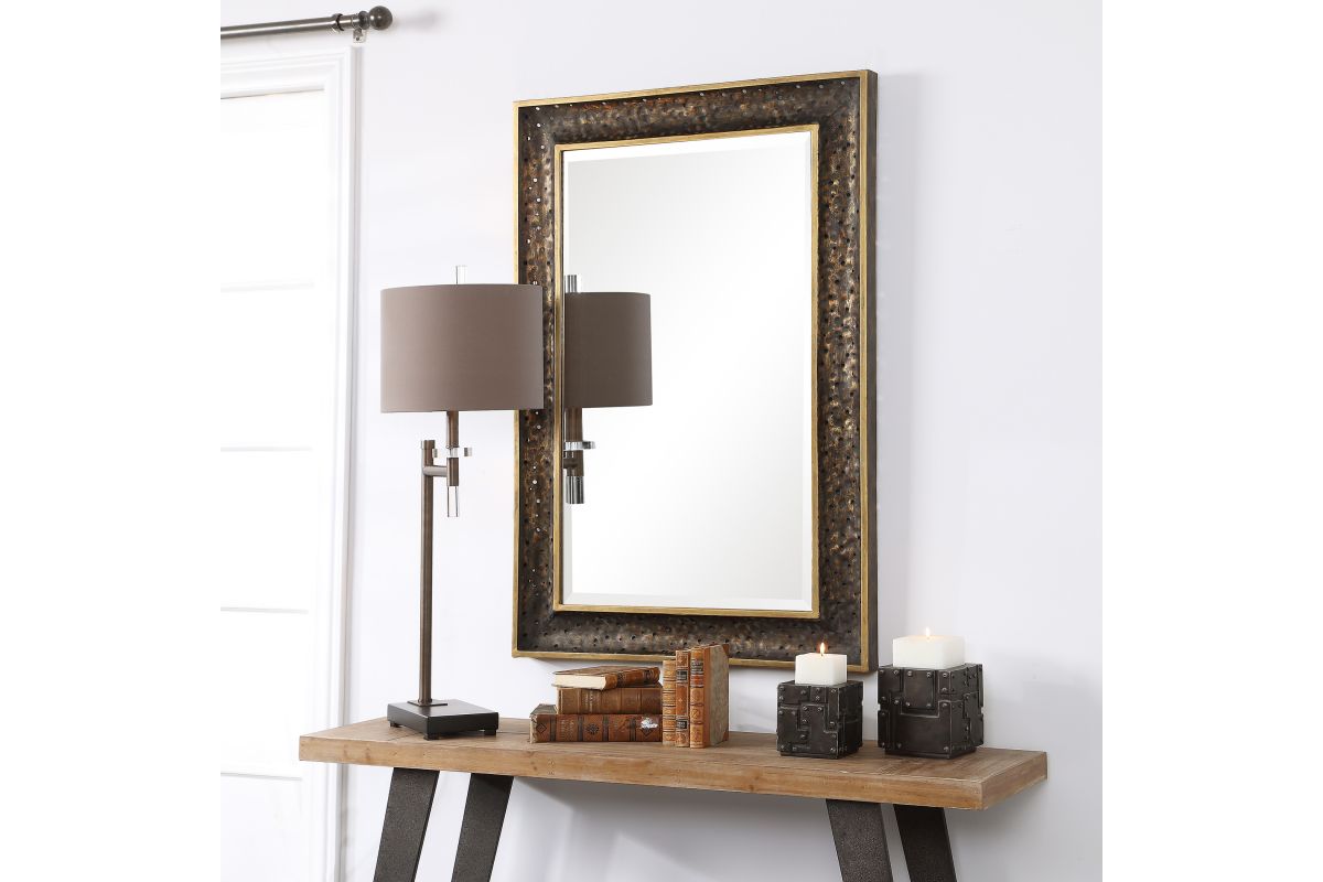Mauro Rustic Bronze Mirror at GardnerWhite