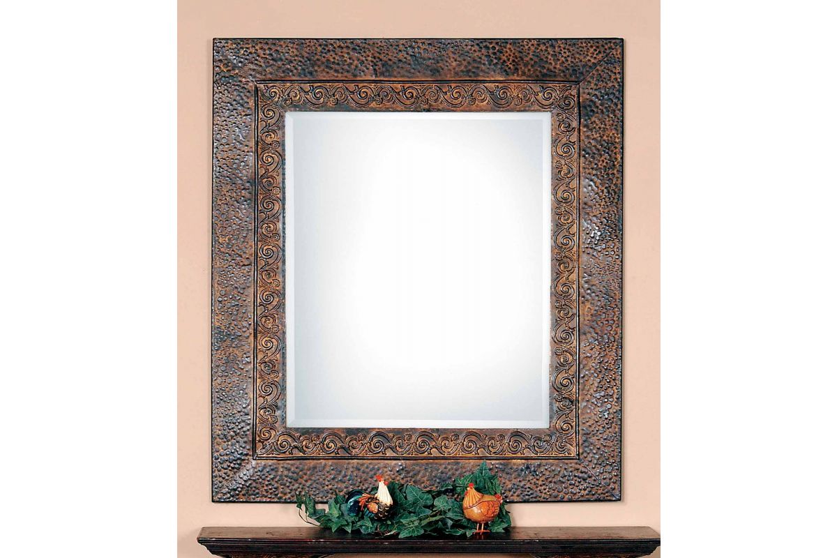 Jackson Rustic Metal Mirror at GardnerWhite