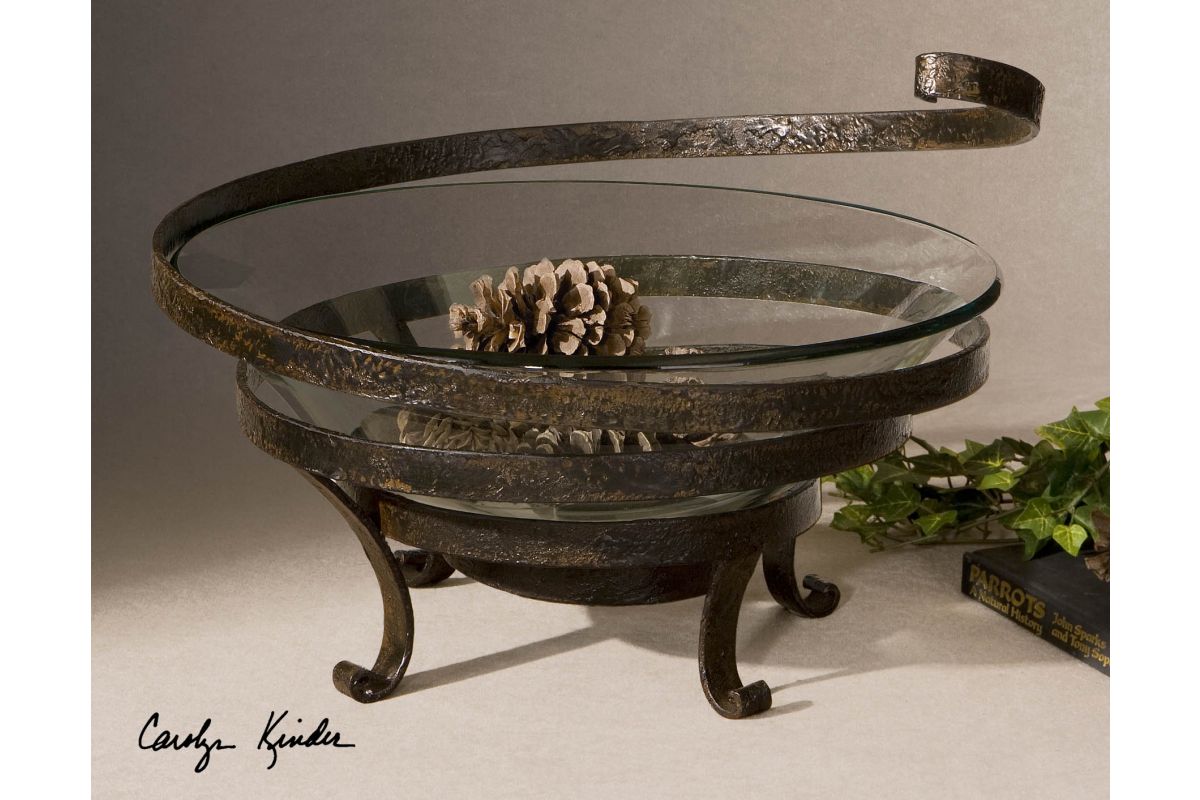 Duff Glass & Metal Decorative Bowl at GardnerWhite