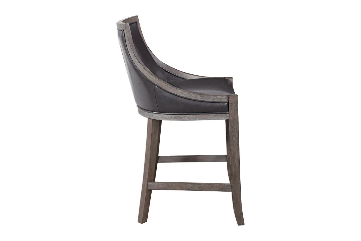 Elowen Leather Counter Stool at GardnerWhite
