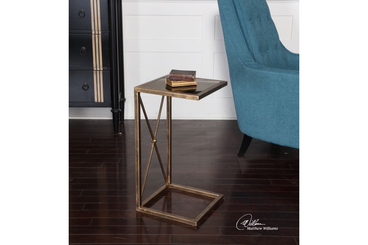 Uttermost Zafina Gold Side Table at GardnerWhite