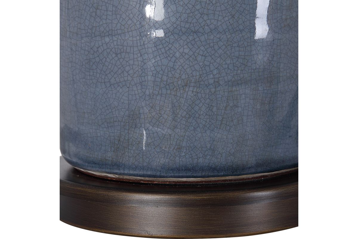 Vicente Slate Blue Table Lamp at GardnerWhite
