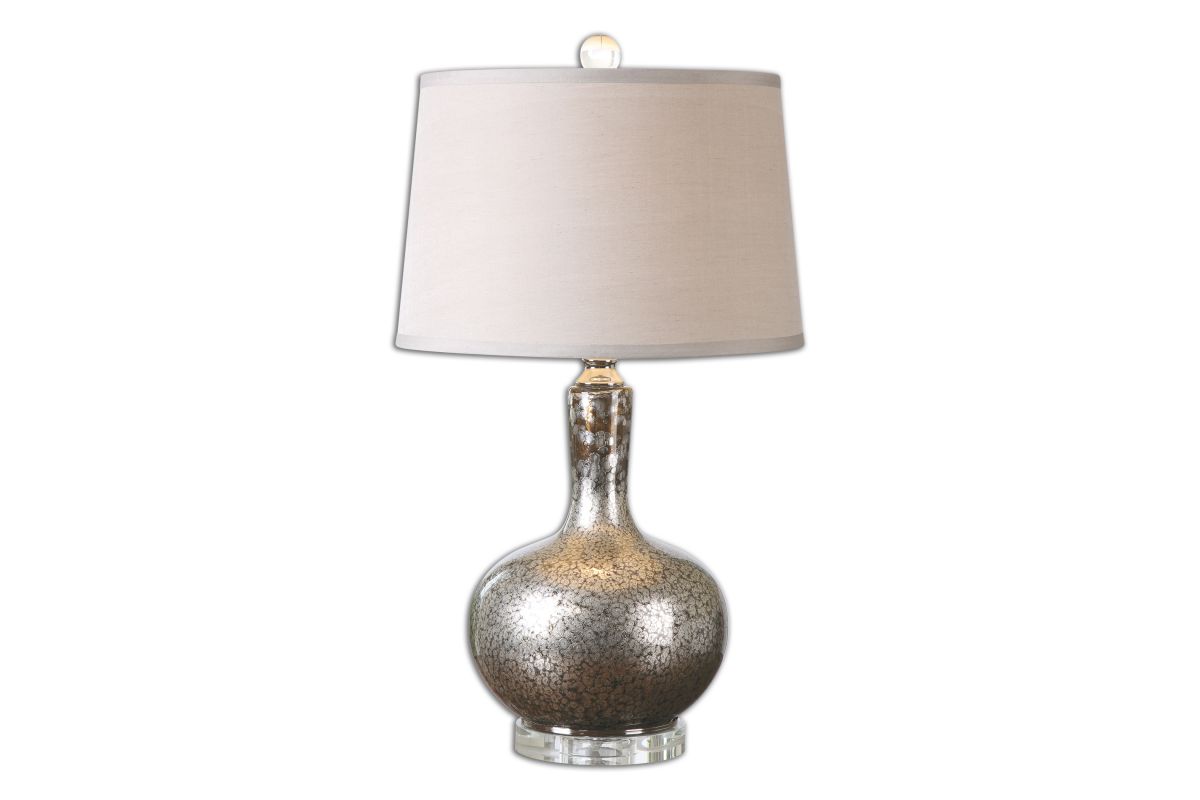 Aemilius Gray Glass Table Lamp at GardnerWhite