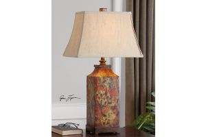 Colorful Flowers Table Lamp at Gardner-White