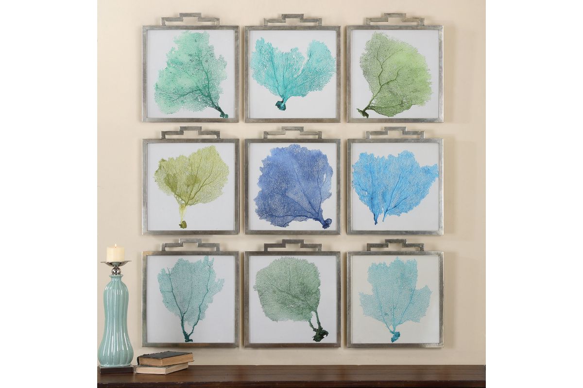 Sea Fans Framed Art S/9 at GardnerWhite