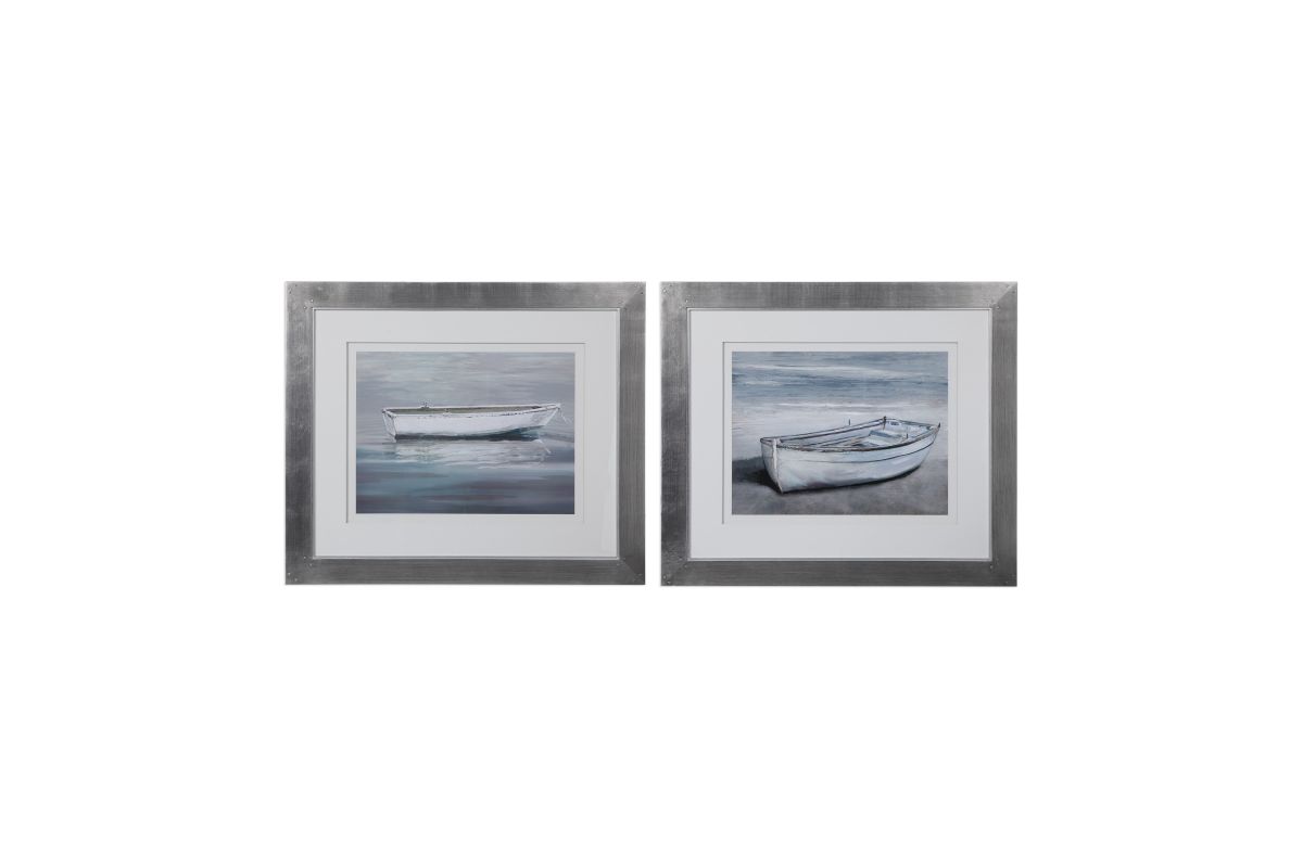 Anchored By The Beach Framed Prints Set of 2 at GardnerWhite