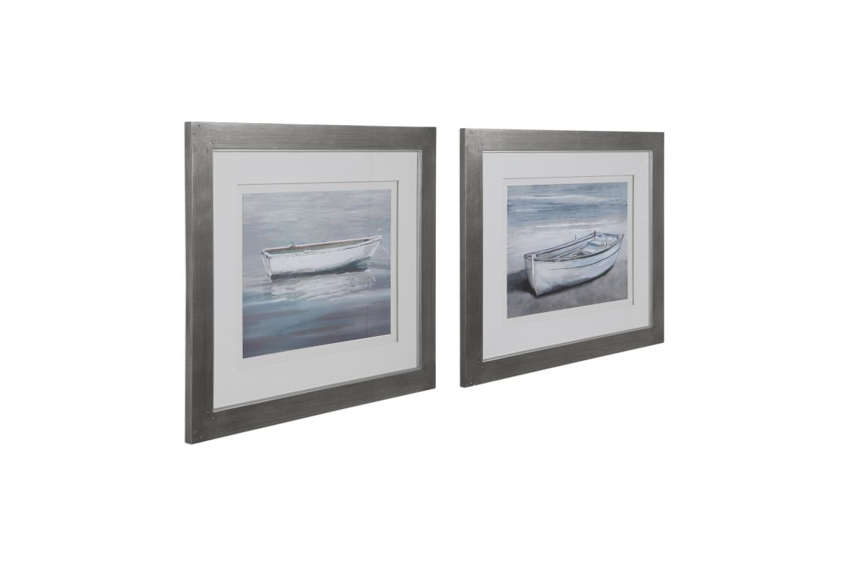 Anchored By The Beach Framed Prints Set of 2 at GardnerWhite