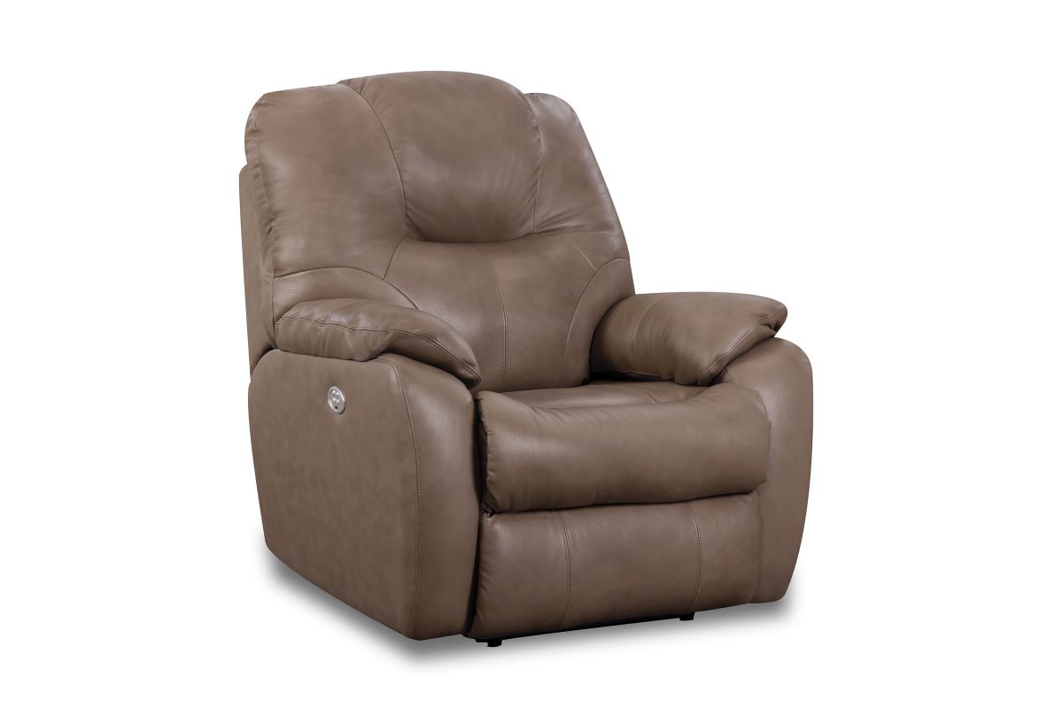 Warrior Dual Power Leather Recliner by Southern Motion