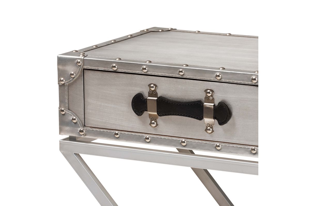 Radcliffe Silver Metal 1-Drawer Nightstand at Gardner-White