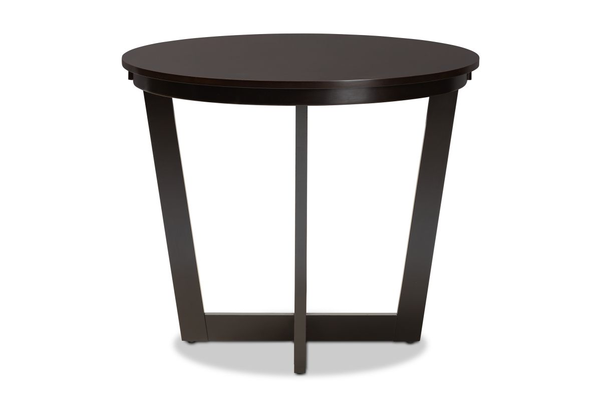 Axle Dark Brown Round Wood Dining Table at GardnerWhite