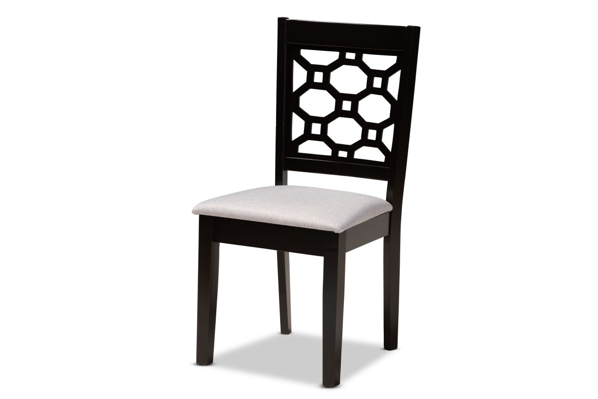 Nahri Dark Brown Finished Wood 5Piece Dining Set