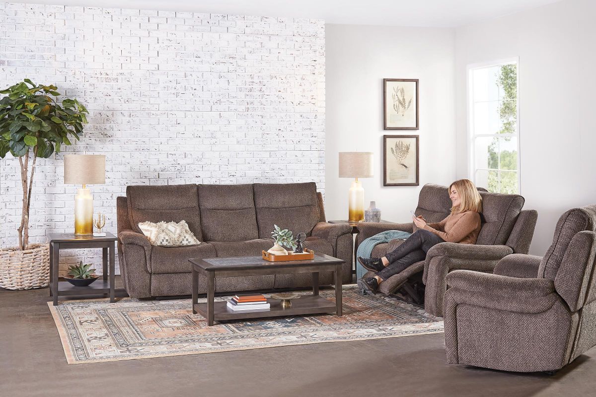 Kingston Dual Power Reclining Console Loveseat at GardnerWhite