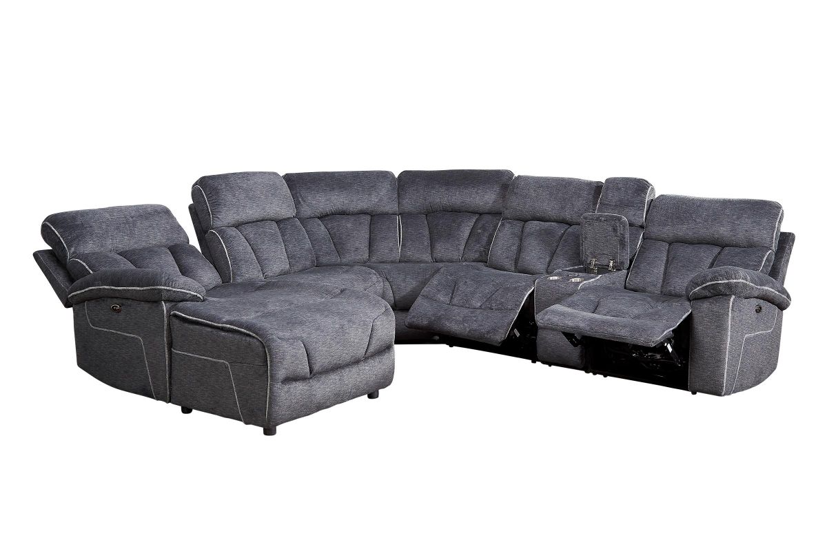 Gladiator 7Piece Power Reclining Sectional with Left Arm Facing Chaise