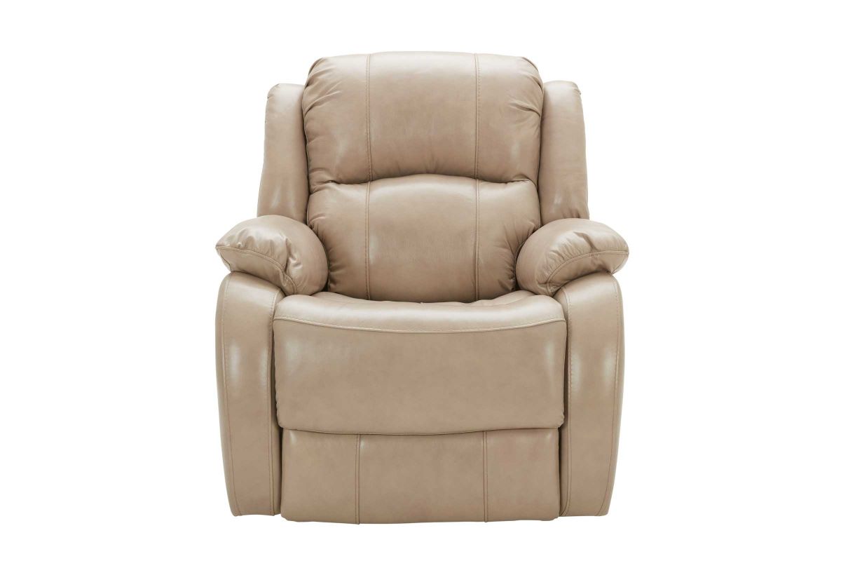 Chandler Buff Dual Power Leather Recliner at GardnerWhite