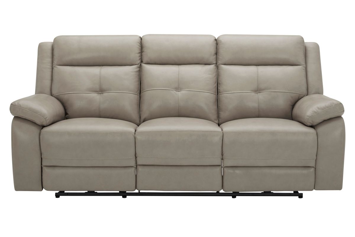 Holmes Cream Leather Dual Power Reclining Sofa at GardnerWhite